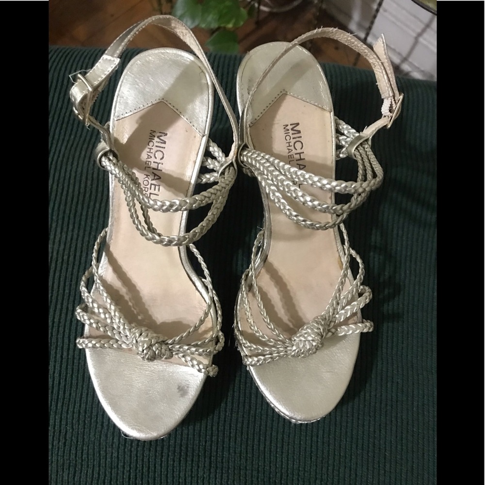MICHAEL Michael Kors Silver Wedges